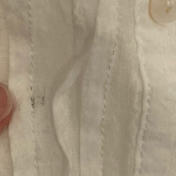Sundance White Eyelet Button Down 3/4 Length Sleeve Blouse Small - Picture 8 of 9